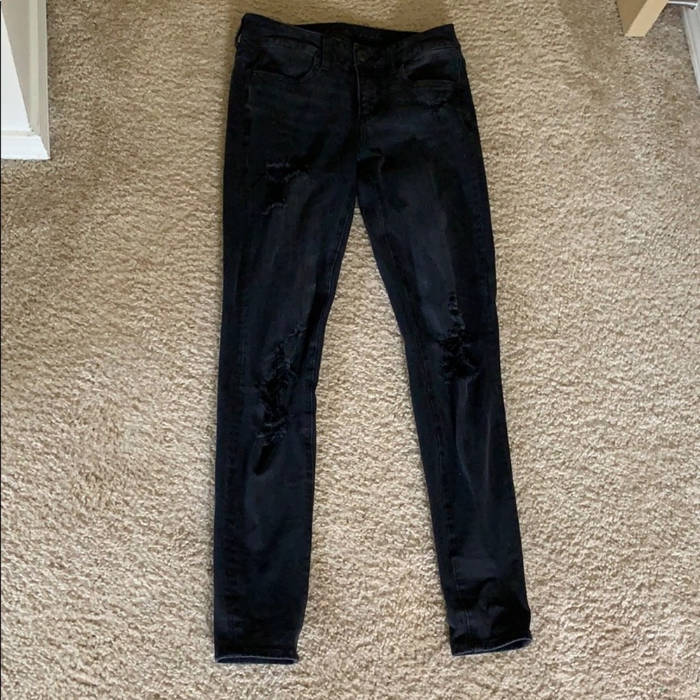 Black ripped American Eagle jeans